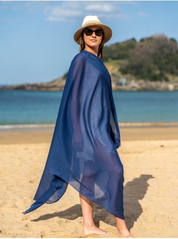 Plain cotton scarf ACTBZAFIRO