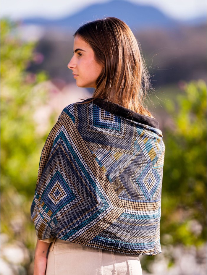 Double silk foulard ATU335CD
