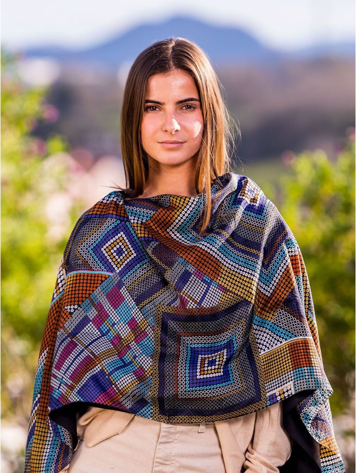 Double silk foulard ATU335CD