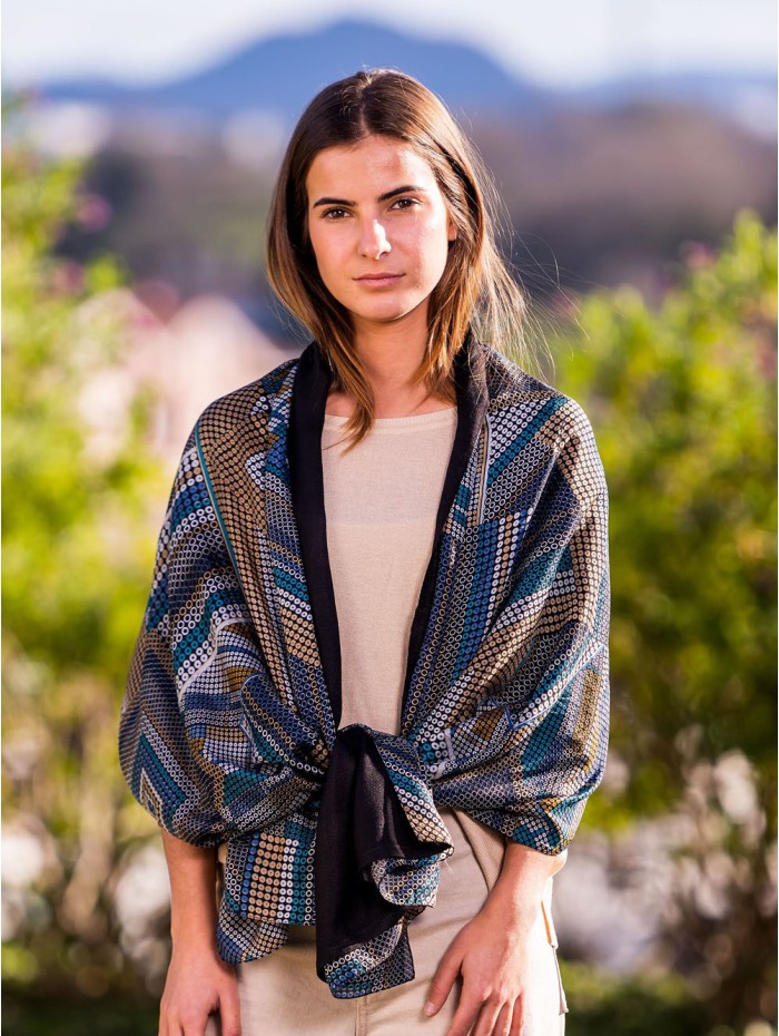 Double silk foulard ATU335CD