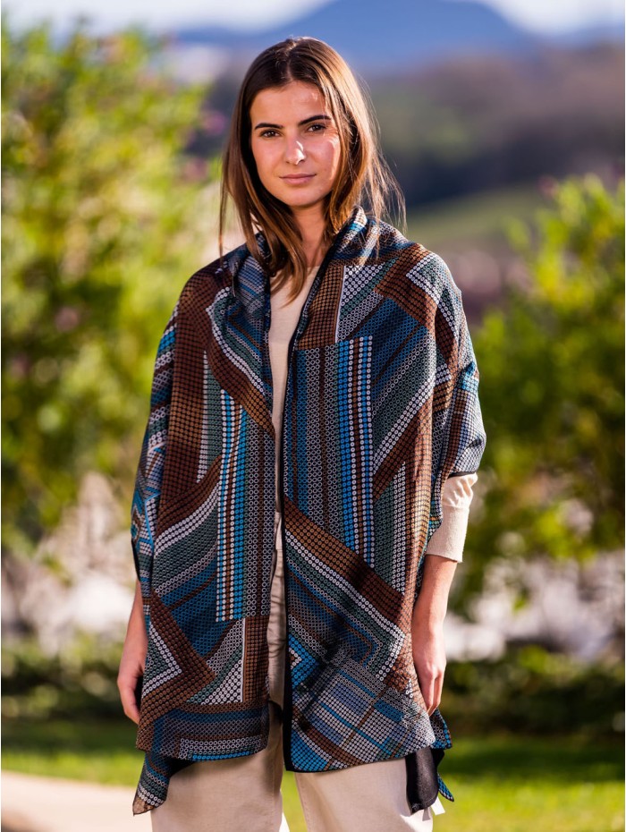 Double silk foulard ATU335CD