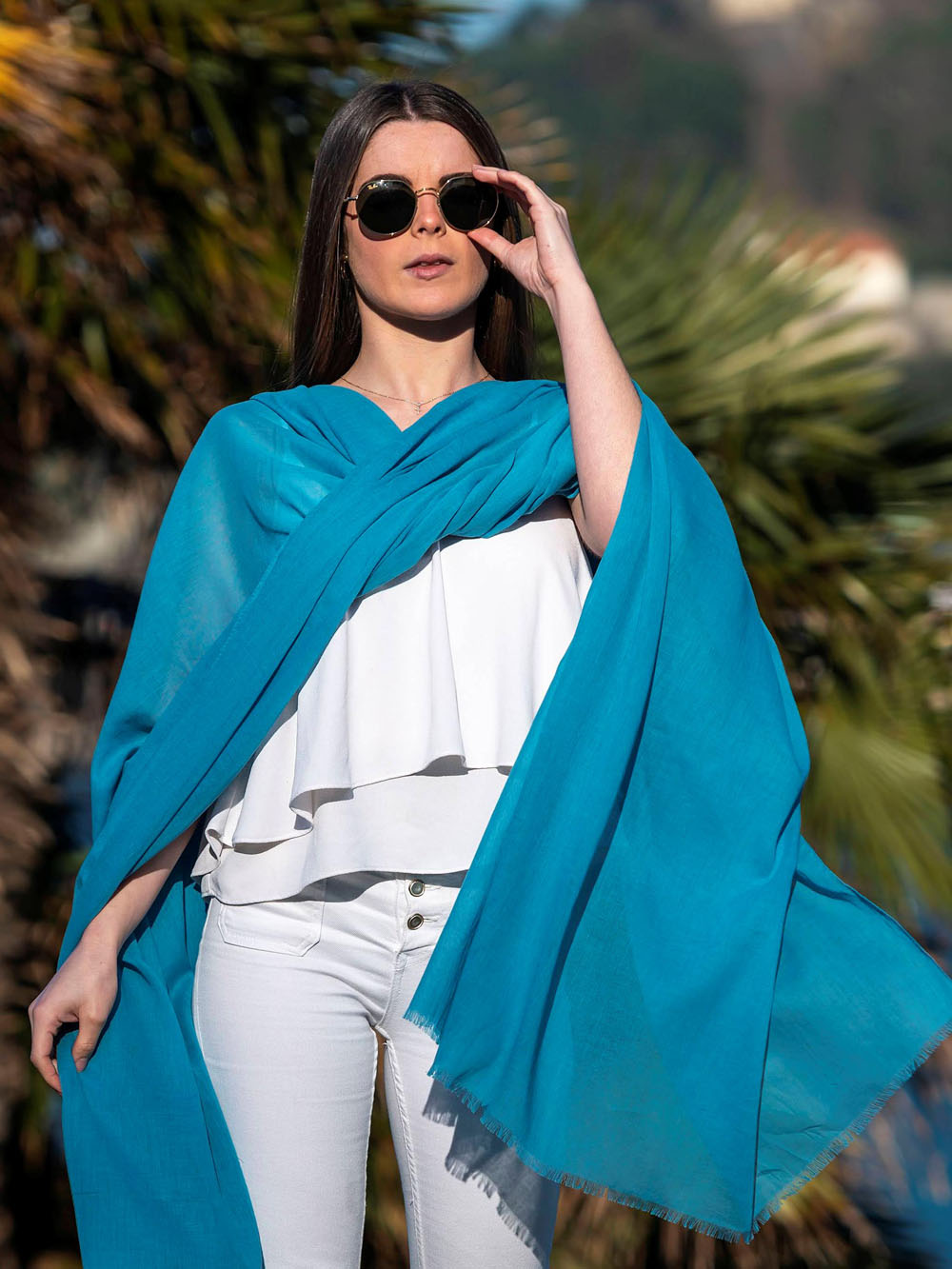 Plain cotton scarf ACTBMOON