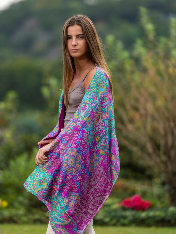 Foulard double en soie ASK249CD