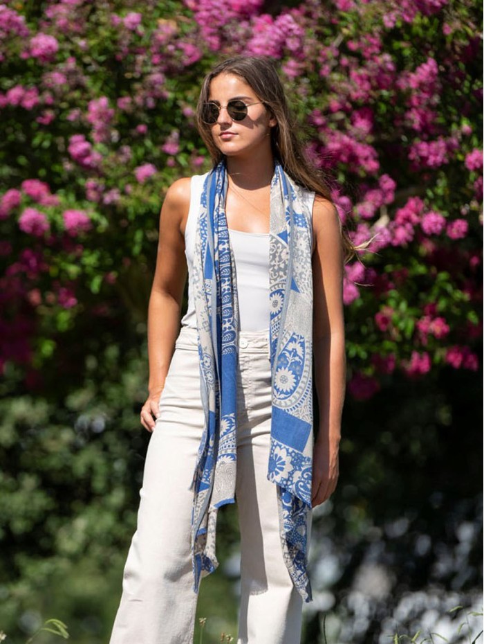 Wool and silk scarf ASW40F