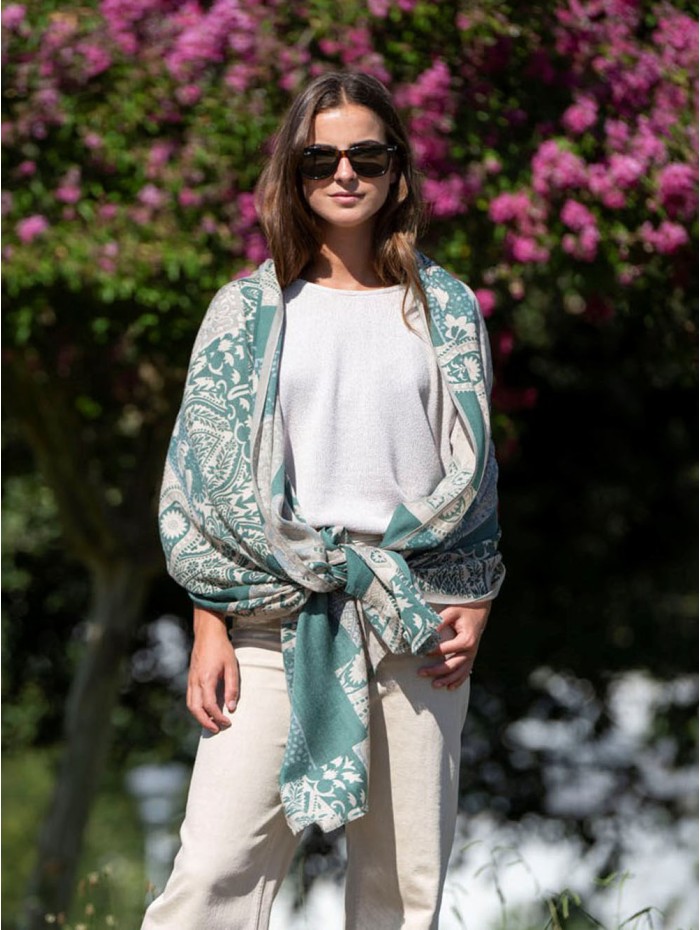 Wool and silk scarf ASW40F