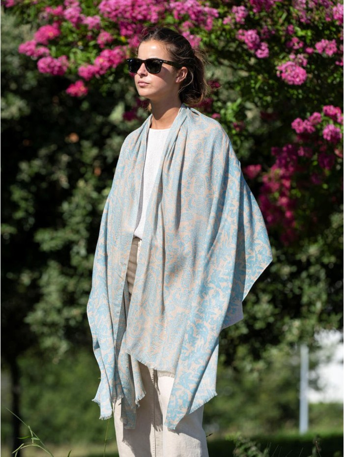 Wool and silk scarf ASW41F