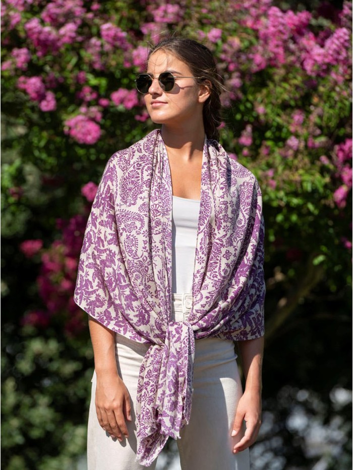 Wool and silk scarf ASW41F