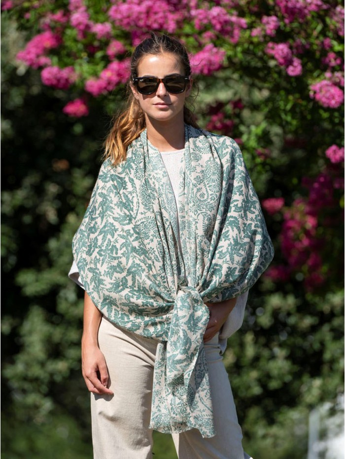 Wool and silk scarf ASW41F