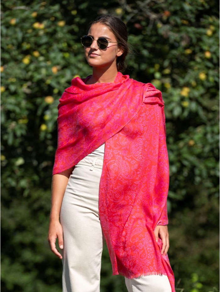 Wool and silk scarf ASW42F
