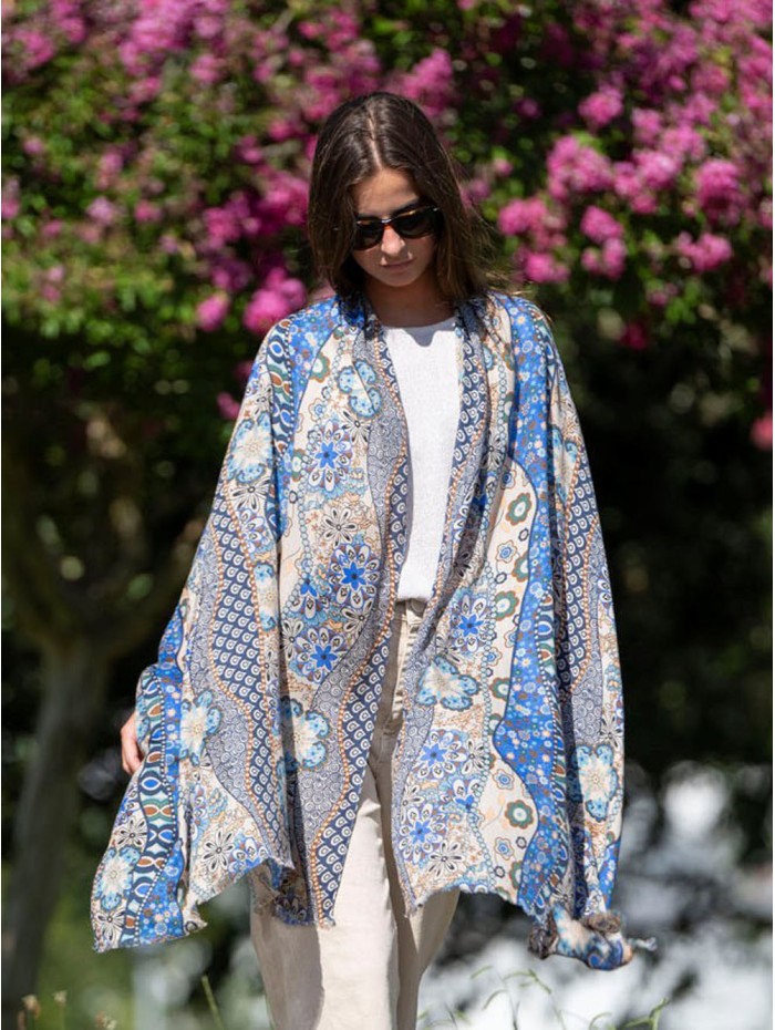 Wool and silk scarf ASW44F