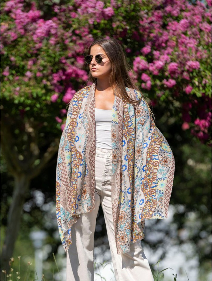 Wool and silk scarf ASW44F