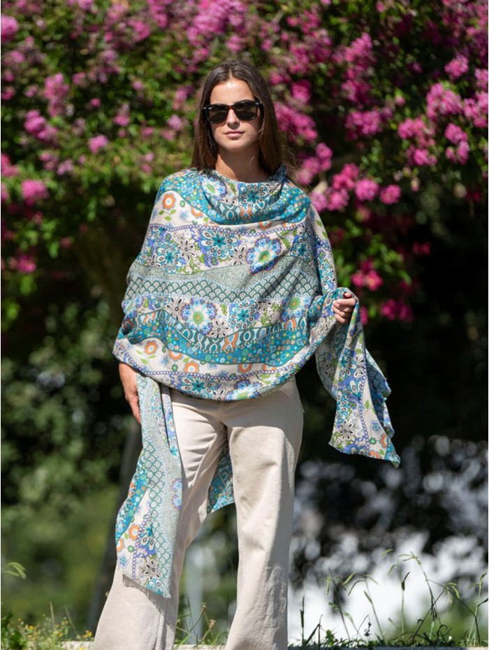 Wool and silk scarf ASW44F