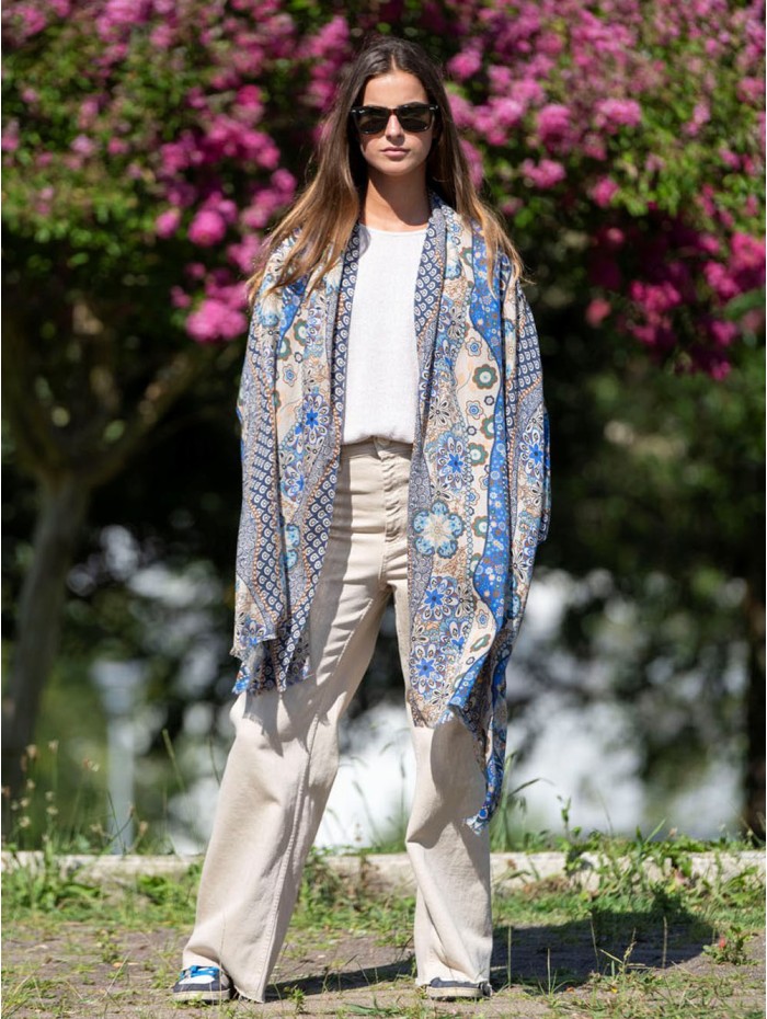 Wool and silk scarf ASW44F