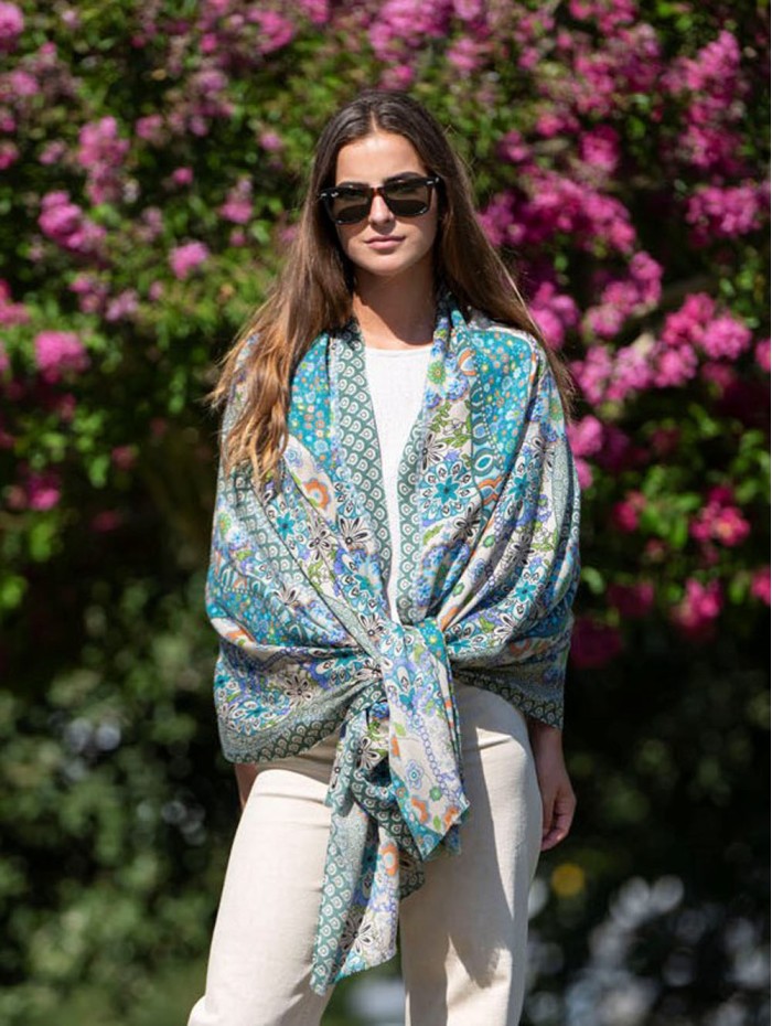Wool and silk scarf ASW44F