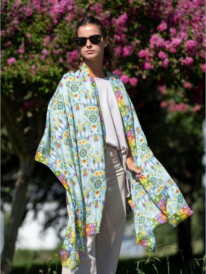 Wool and silk scarf ASW49F