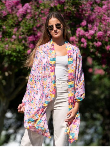 Bufanda de lana con seda ASW49F