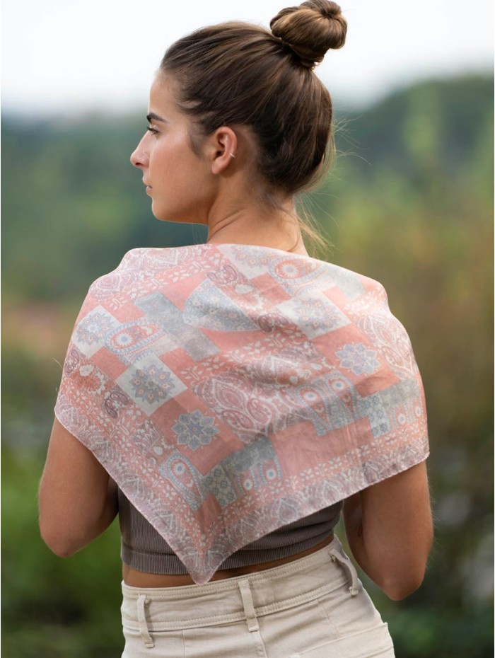 Silk small scarves ASK40P - Pack of 5 colors