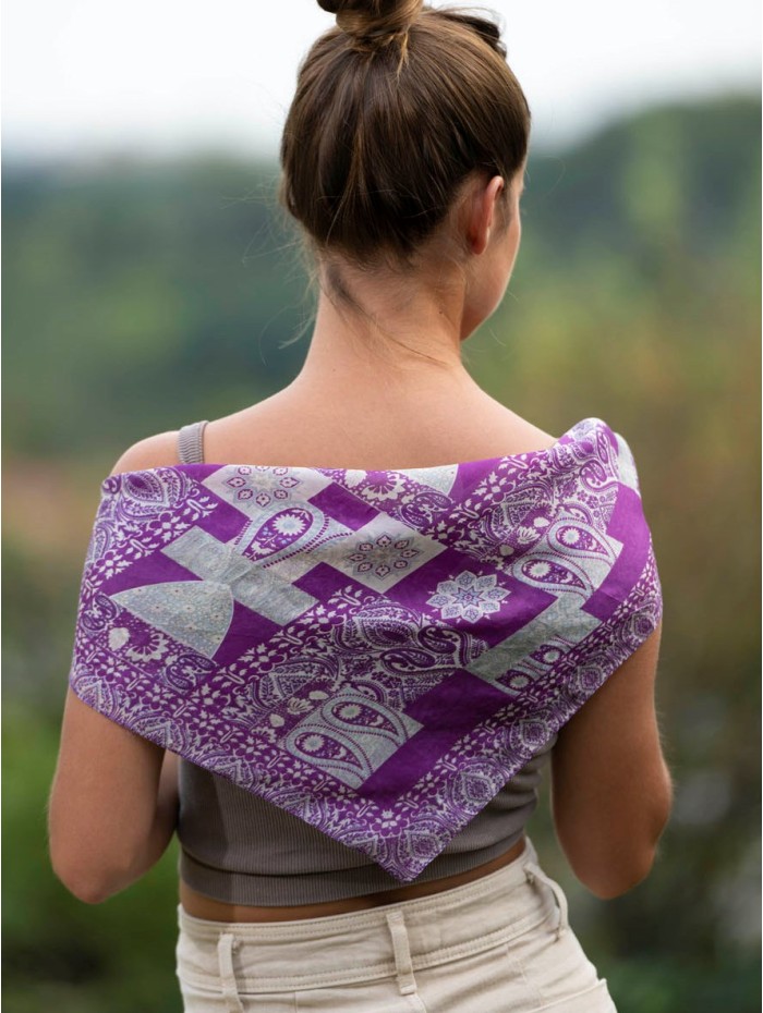 Silk small scarves ASK40P - Pack of 5 colors