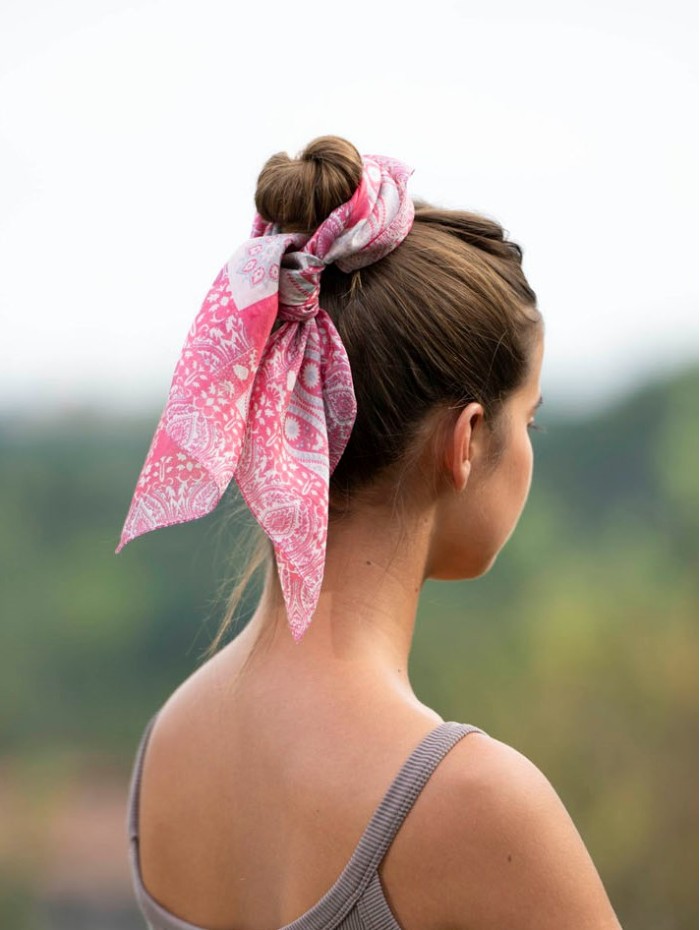 Silk small scarves ASK40P - Pack of 5 colors