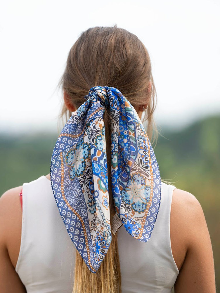 Silk small scarves ASK44P - Pack of 5 colors