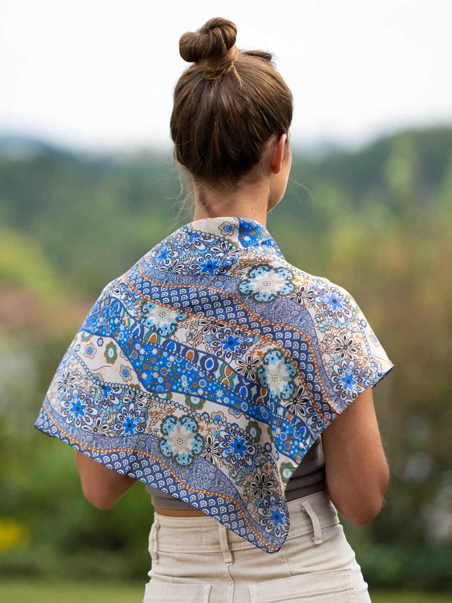 Silk small scarves ASK44P - Pack of 5 colors