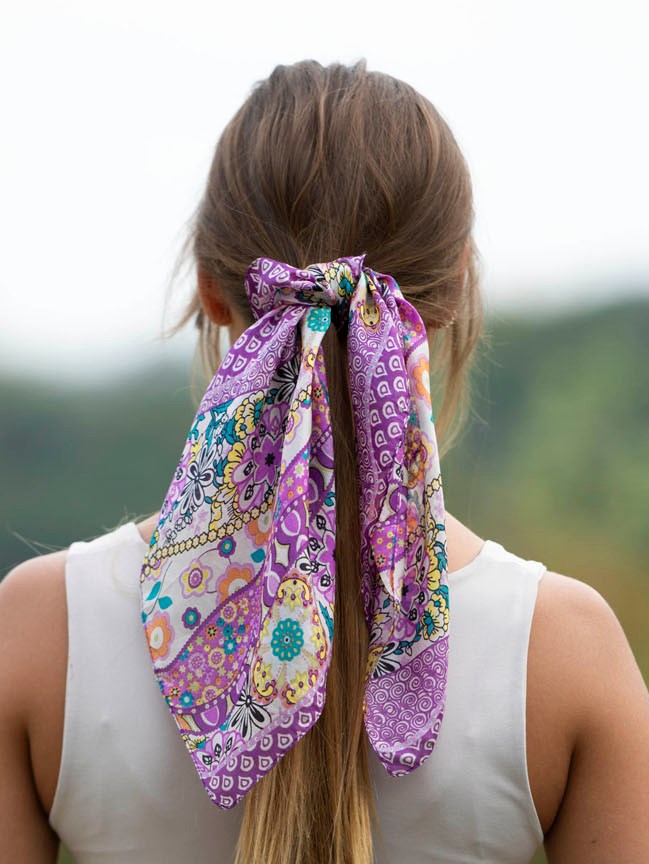 Silk small scarves ASK44P - Pack of 5 colors