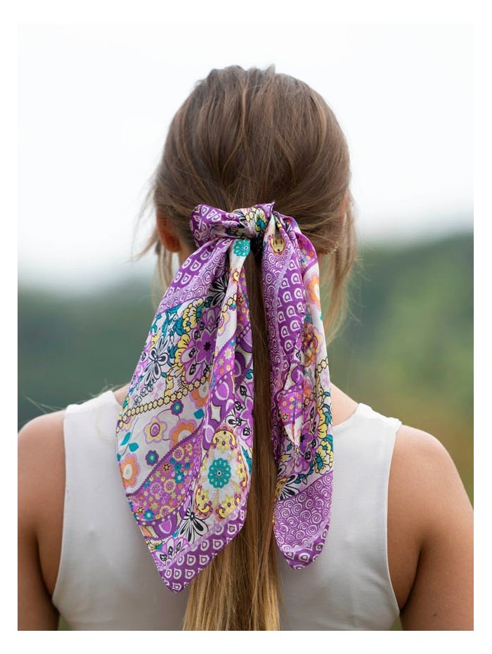 Silk small scarves ASK44P - Pack of 5 colors