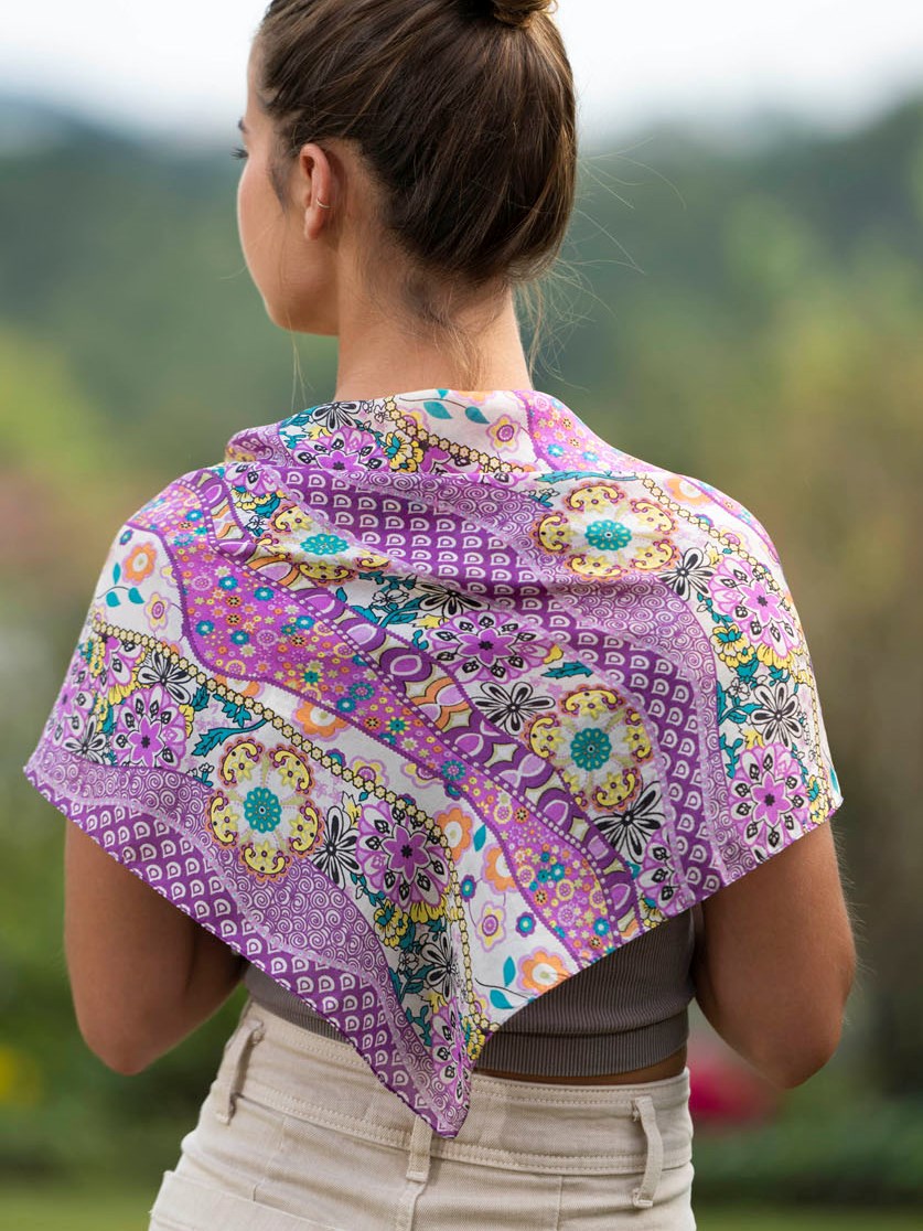 Silk small scarves ASK44P - Pack of 5 colors