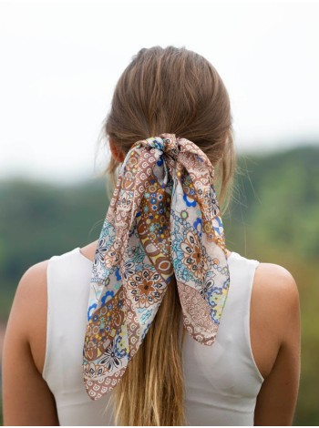 Petits carrés en soie ASK44P - Pack de 5 couleurs