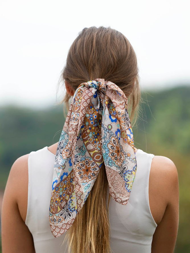 Silk small scarves ASK44P - Pack of 5 colors