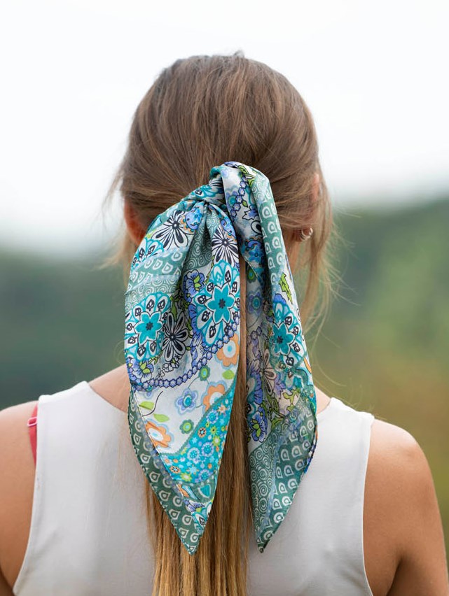 Silk small scarves ASK44P - Pack of 5 colors