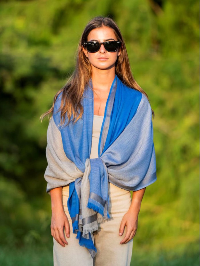 Wool and silk scarf ASW37F