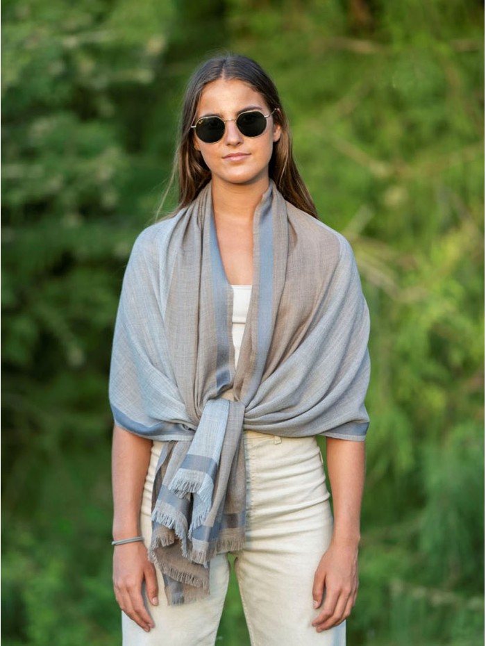 Wool and silk scarf ASW37F