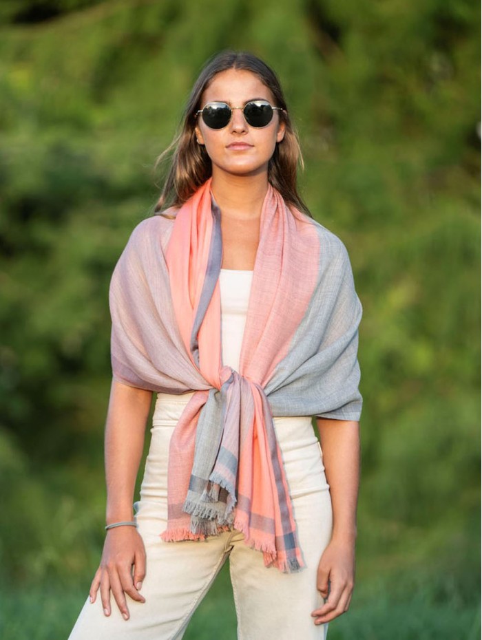 Wool and silk scarf ASW37F