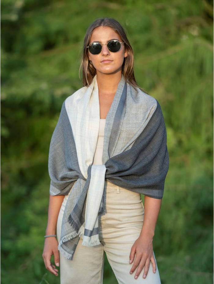Wool and silk scarf ASW37F