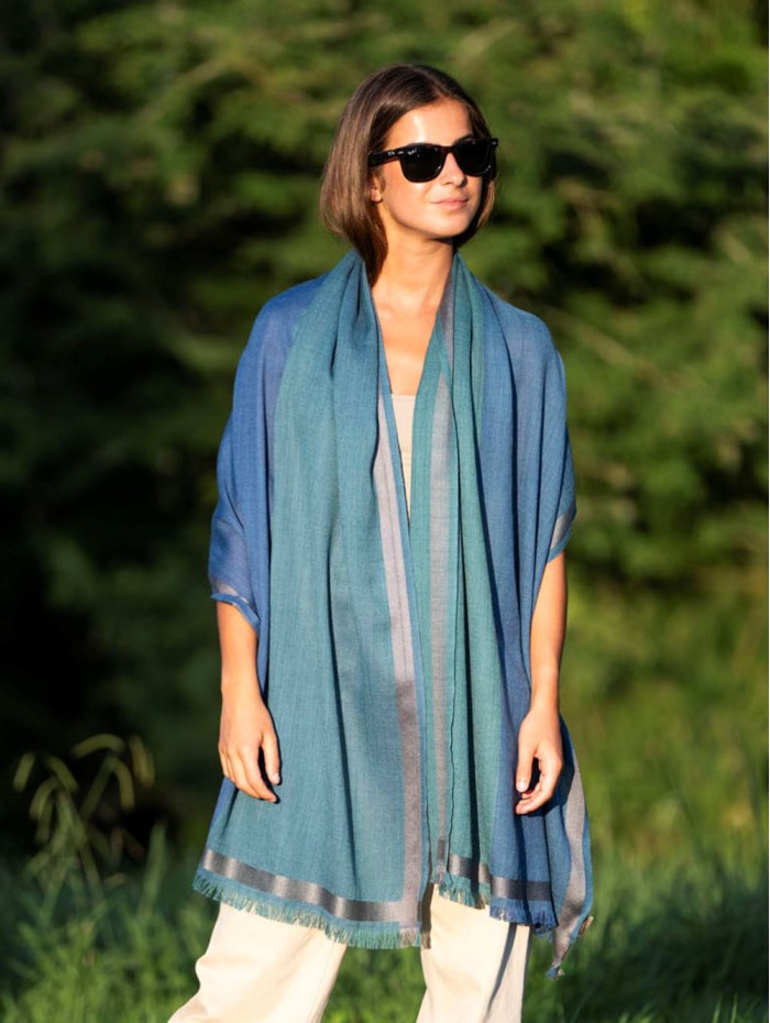Wool and silk scarf ASW37F