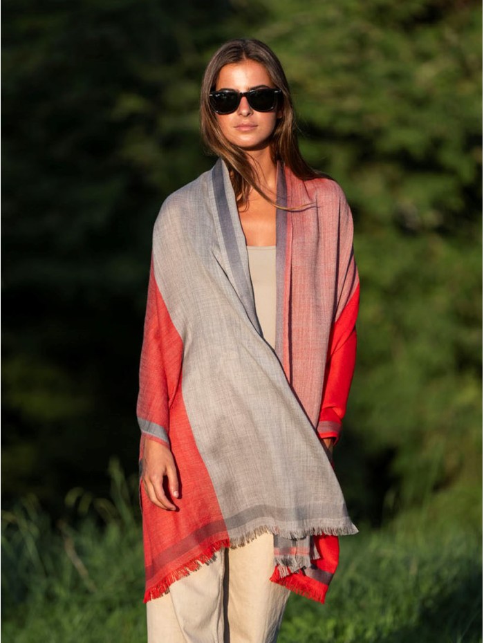 Wool and silk scarf ASW37F