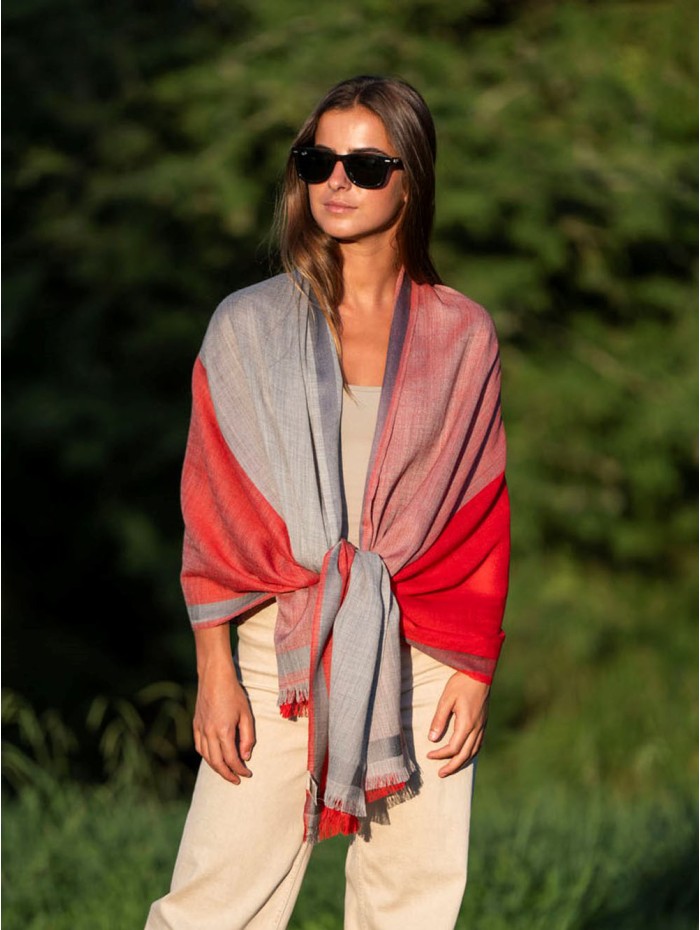 Wool and silk scarf ASW37F