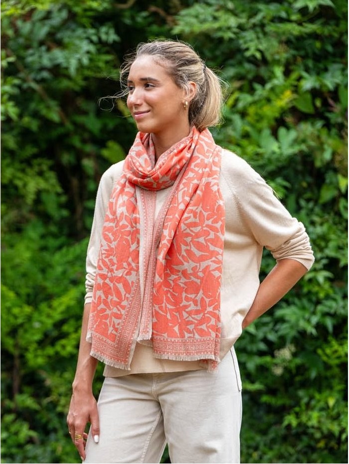 Wool and silk scarf ASW52F