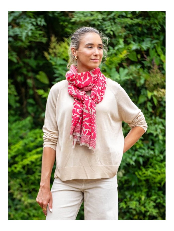 Wool and silk scarf ASW52F