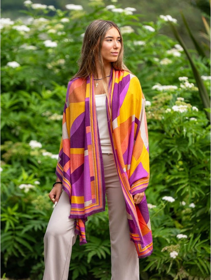 Wool and silk scarf ASW53F