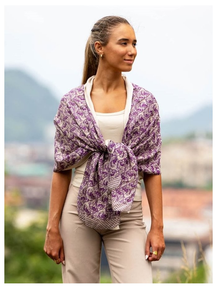 Double silk foulard ASK259CDB