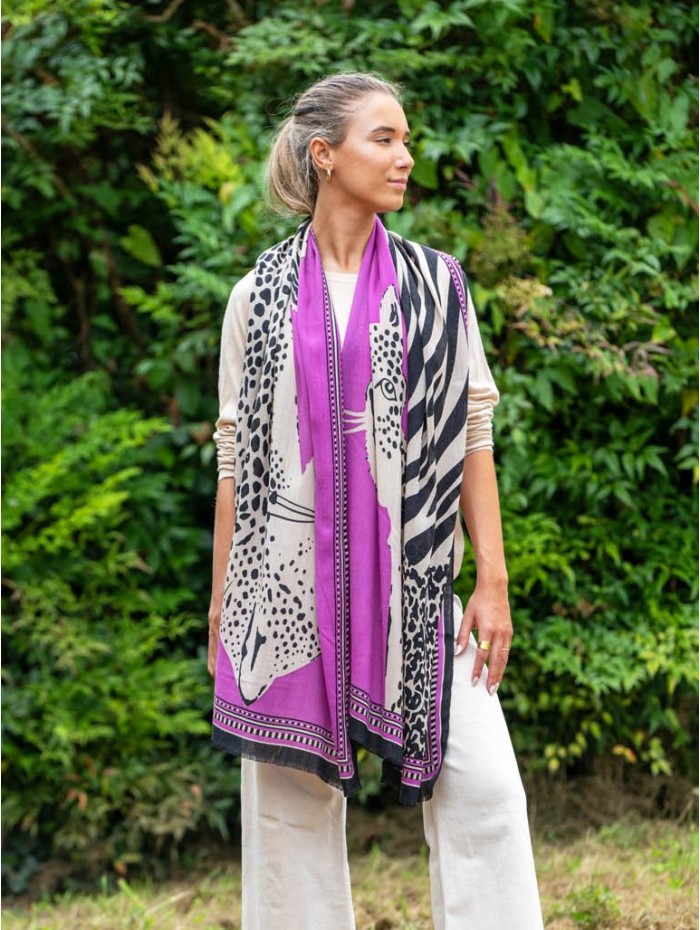 Wool and silk scarf ASW55F