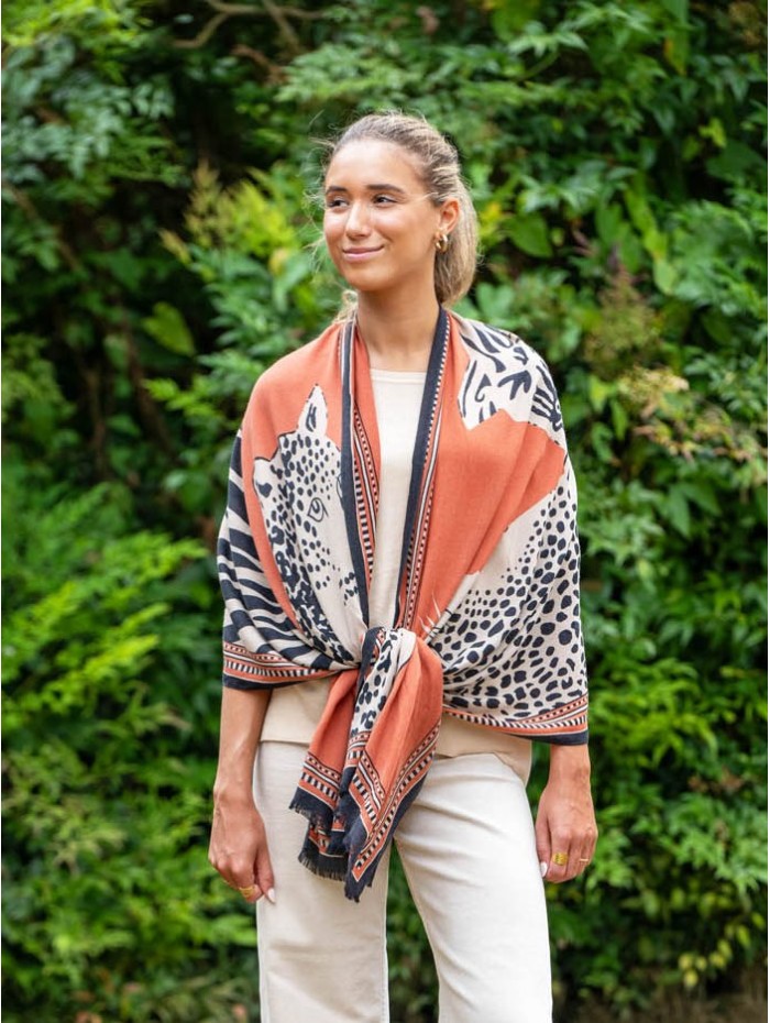 Wool and silk scarf ASW55F