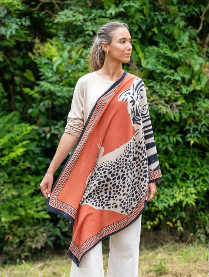 Wool and silk scarf ASW55F