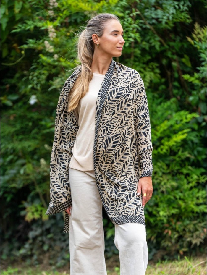 Wool and silk scarf ASW59F