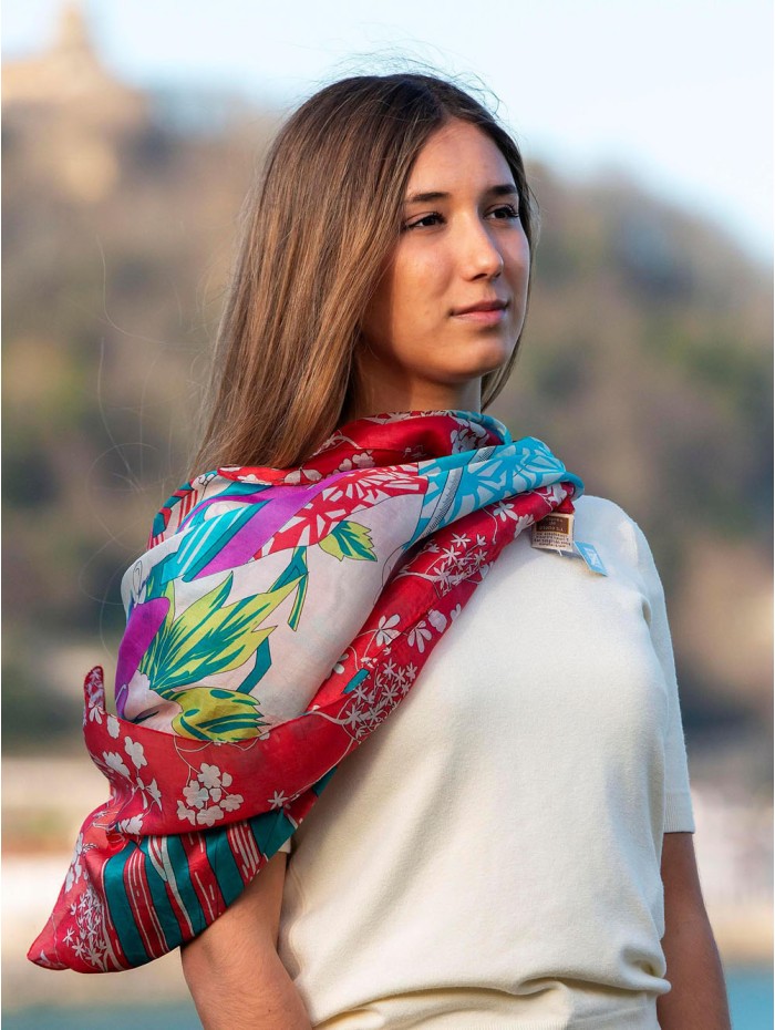 Silk scarf ASK169P