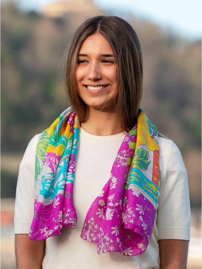 Silk scarf ASK169P
