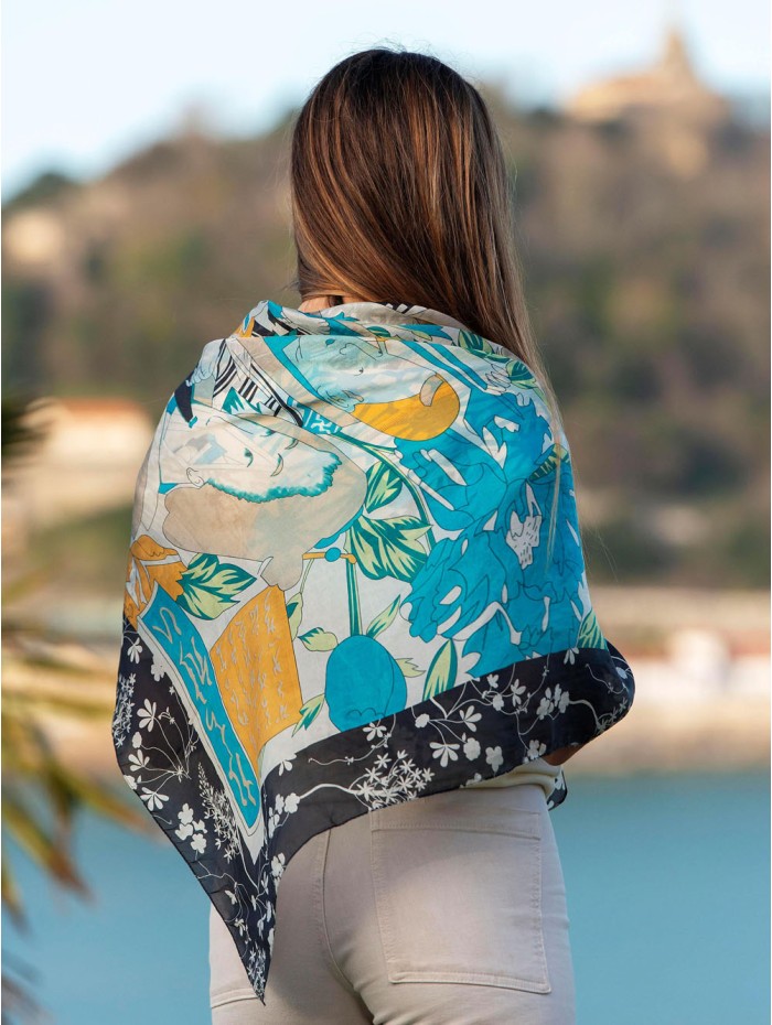 Silk scarf ASK169P