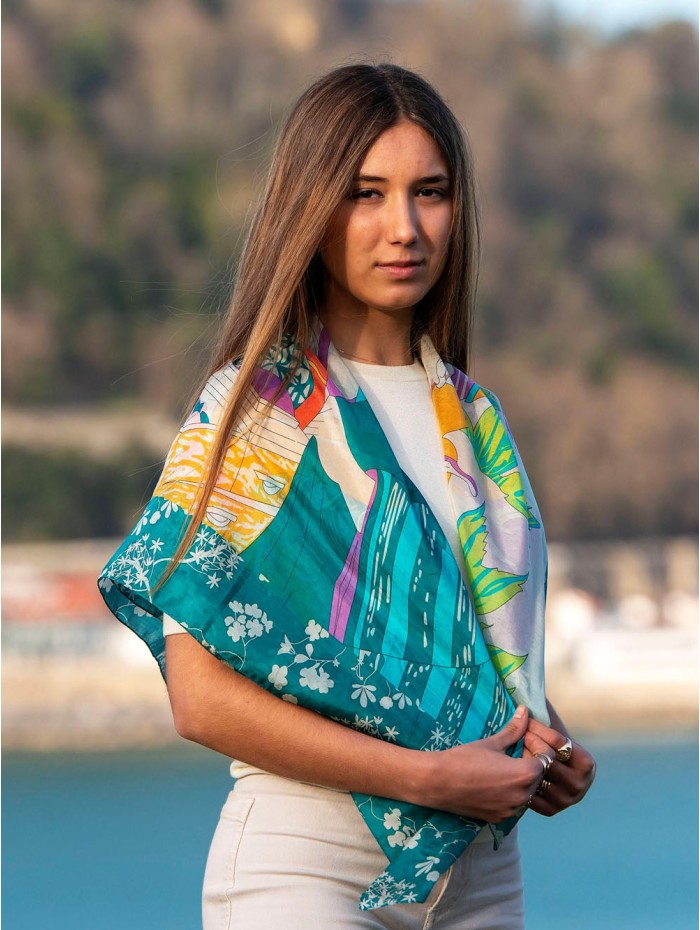 Silk scarf ASK169P